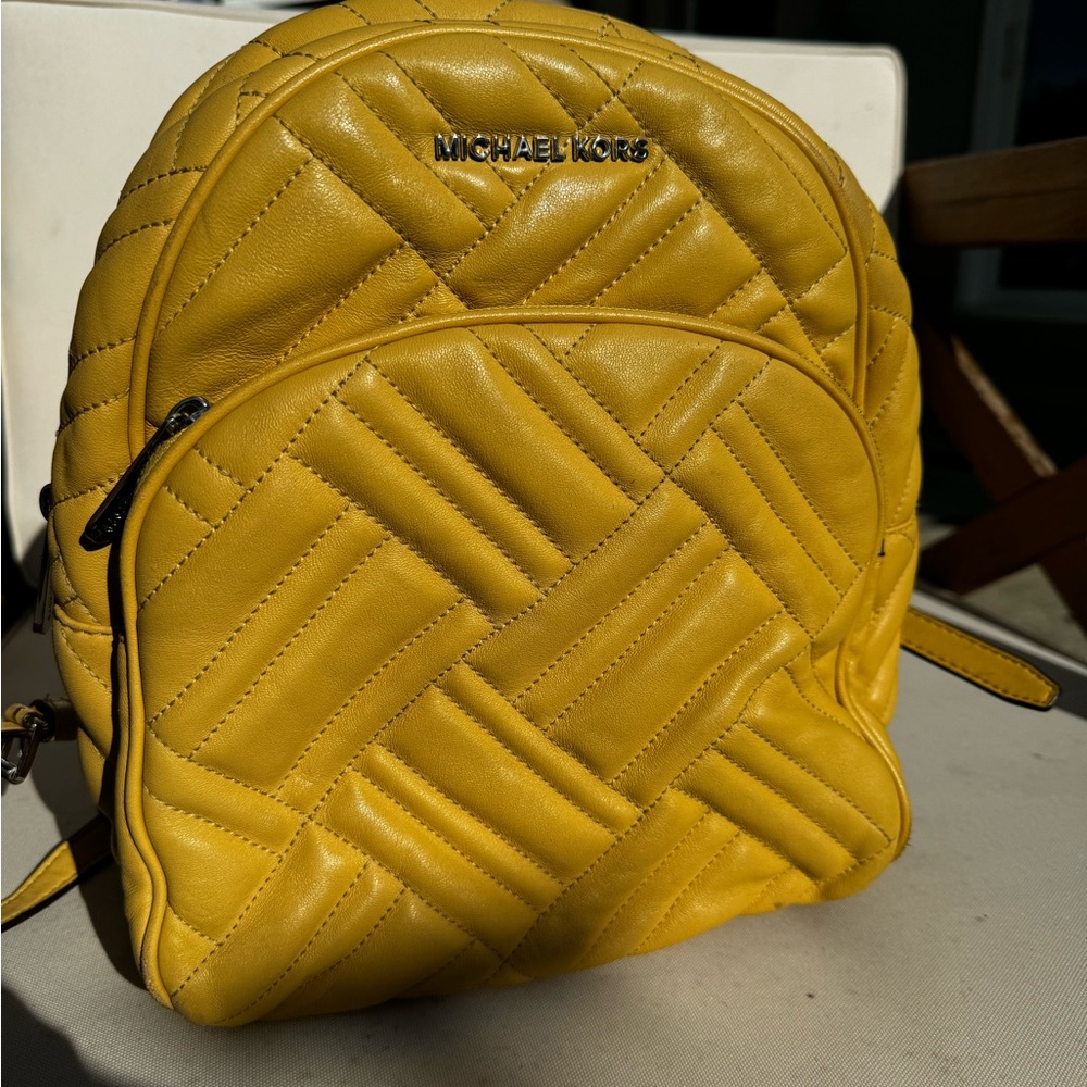 Michael kors quilted leather backpack